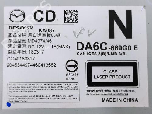 Radio MAZDA CX-3 (DK) 2.0 SKYACTIV-G | BP9050034E6 