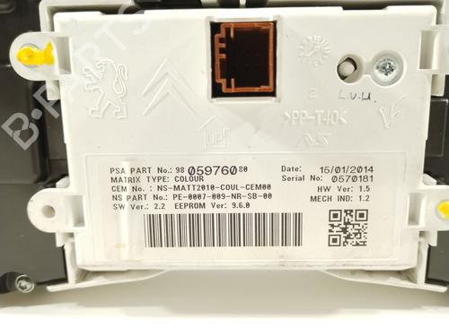 Instrument cluster PEUGEOT 508 SW I (8E_) 2.0 HDi | BP29915554C47 