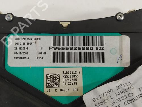 Instrument cluster PEUGEOT 307 CC (3B)  | BP12529576C47 