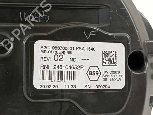 Instrument cluster RENAULT TALISMAN (LP_)  | BP18409506C47 