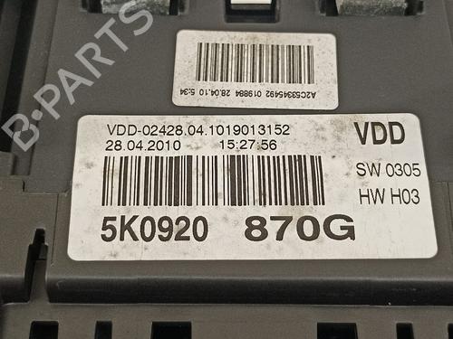 Instrument cluster VW GOLF VI (5K1) | BP6802357C47