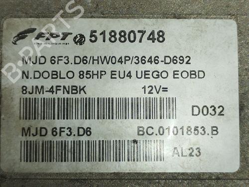 Engine control unit (ECU) FIAT DOBLO Box Body/MPV (223_) 1.3 D Multijet | BP38050973M57 - Image 3