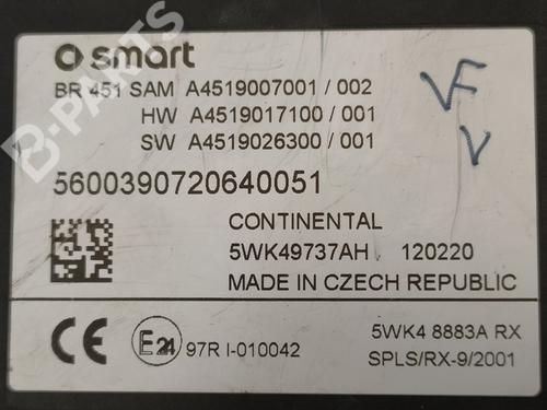 Fuse box SMART FORTWO Cabrio (451) 1.0 (451.431, 451.480) | BP8531053E1 - Image 3