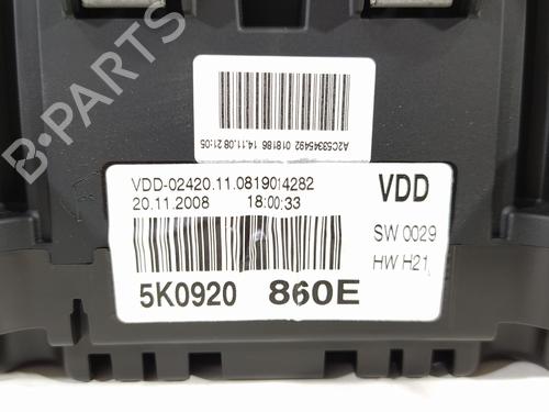 Instrument cluster VW GOLF VI (5K1)  | BP10483991C47 