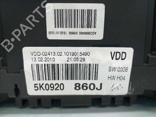 Instrument cluster VW GOLF VI (5K1)  | BP5105919C47 