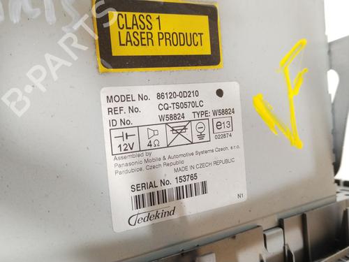 Radio TOYOTA YARIS (_P9_) 1.3 VVT-i (SCP90_, SCP90R) | BP17787065E6 