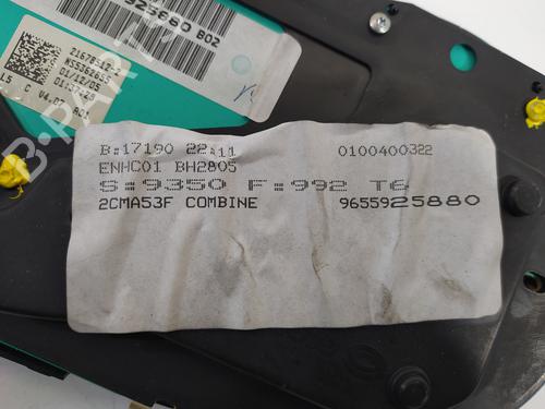 Instrument cluster PEUGEOT 307 CC (3B)  | BP12529576C47 