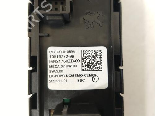 Left front window switch OPEL CORSA F (P2JO) 1.2 (68) | BP31709932I27  - Image 10