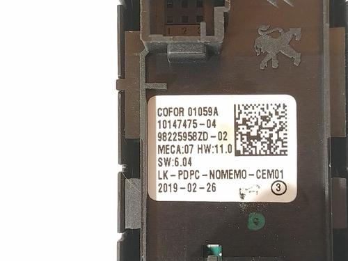 Left front window switch PEUGEOT 508 II (FB_, FH_, F3_) 1.5 BlueHDI 130 (FBYHZJ, FBYHZR) | BP37491555I27 - Image 9