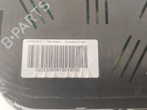 Instrument cluster RENAULT MEGANE III Coupe (DZ0/1_)  | BP1876151C47 
