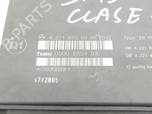 Electronic module MERCEDES-BENZ S-CLASS (W221, V221) S 350 (221.056, 221.156) | BP20342377M83 