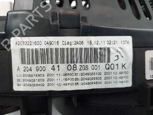 Instrument cluster MERCEDES-BENZ C-CLASS (W204) C 250 CDI (204.003) | BP5822548C47 