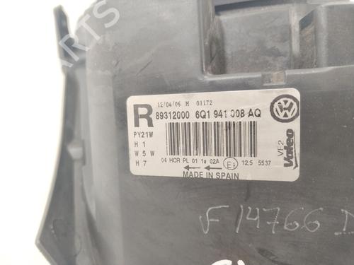 Right headlight VW POLO IV (9N_, 9A_) 1.6 16V | BP29122053C29 