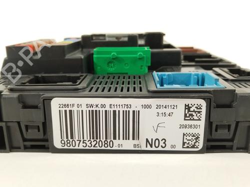 Fuse box PEUGEOT 2008 I (CU_) 1.6 VTi | BP28377563E1