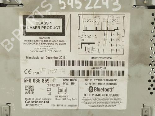 Radio SEAT LEON (5F1)  | BP16801259E6 