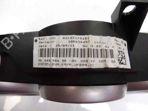 Instrument cluster PEUGEOT 207 (WA_, WC_)  | BP4599856C47 