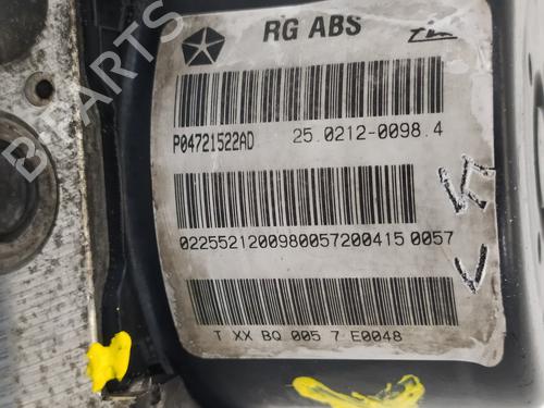 ABS pump CHRYSLER VOYAGER IV (RG, RS) 2.5 CRD | BP6581358M43 