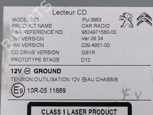 Radio CITROËN DS4 (NX_)  | BP9515661E6 