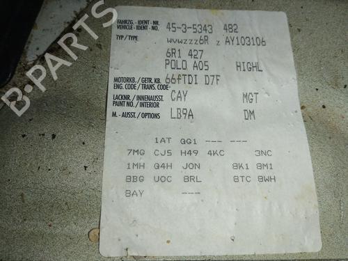 Engine VW POLO V (6R1, 6C1) 1.6 TDI | BP30135142M1