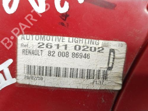 Right taillight RENAULT CLIO III (BR0/1, CR0/1) 1.2 16V Hi-Flex (BR1U, CR1U) | BP28602298C35 