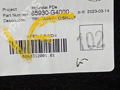 Hattehylde HYUNDAI i30 (PDE, PD, PDEN) 1.5 | BP36989428C85 - Image 5