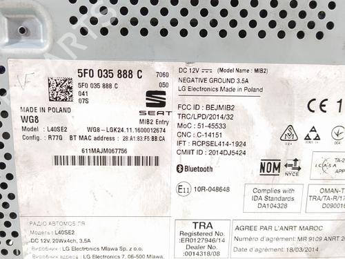 Radio SEAT IBIZA IV (6J5, 6P1)  | BP10502707E6 