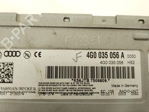 Radio AUDI A7 Sportback (4GA, 4GF) 3.0 TDI quattro | BP17793870E6 