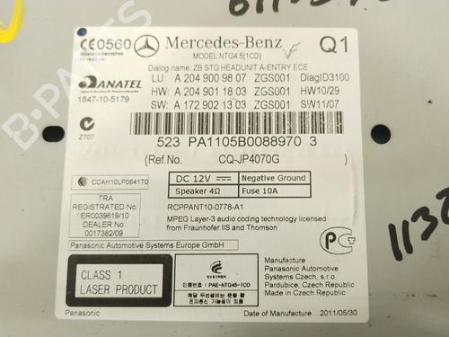 Radio MERCEDES-BENZ C-CLASS (W204)  | BP18649908E6 