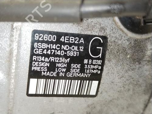 AC compressor NISSAN QASHQAI II SUV (J11, J11_)  | BP27297022M34 