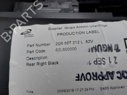 Rear right panel VW POLO VI (AW1, BZ1, AE1) 1.0 TSI | BP29445910C61 