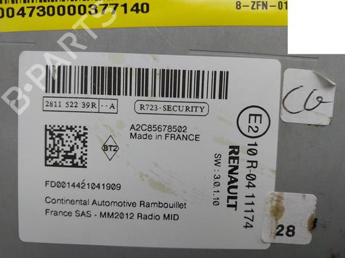 Radio RENAULT CAPTUR I (J5_, H5_) 0.9 TCe 90 | BP39711163E6 - Image 4