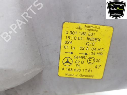 Left headlight MERCEDES-BENZ A-CLASS (W168) A 140 (168.031, 168.131) | BP16754263C28 
