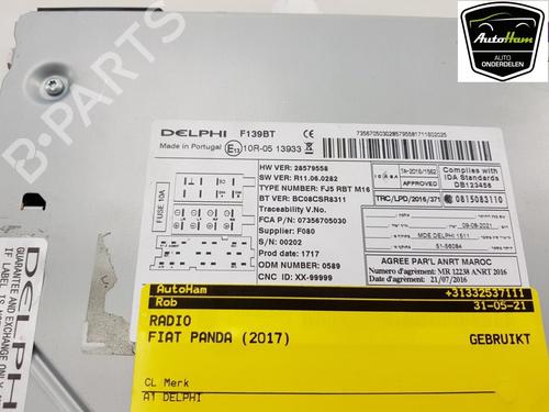 Radio FIAT PANDA (312_, 319_) 0.9 4x4 (312PXG1A) | BP19667016E6 