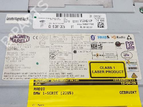 Radio BMW 1 (F20) 114 d | BP12019922E6 