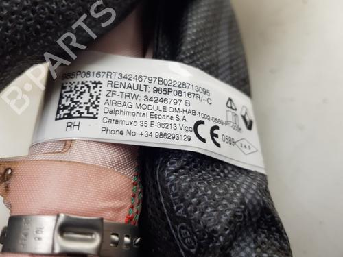 Right curtain airbag DACIA DUSTER (HM_) 1.0 LPG (HMMT) | BP29712946C12 