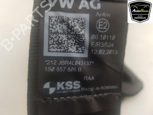 Rear left seatbelt VW UP! (121, 122, BL1, BL2, BL3, 123) 1.0 | BP12039187I29 