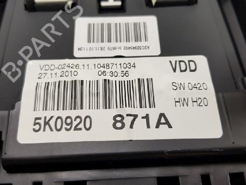 Instrument cluster VW GOLF VI (5K1) 1.6 TDI | BP12016340C47