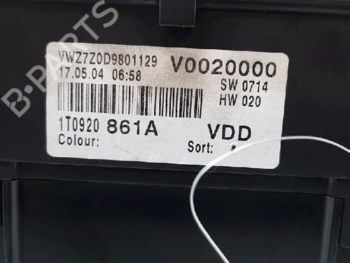 Instrument cluster VW TOURAN (1T1, 1T2) 1.9 TDI | BP12016065C47 