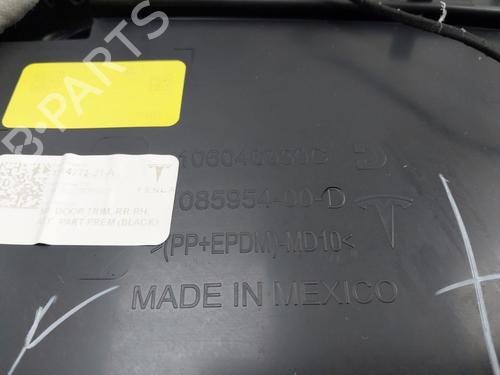 Bageste højre beklædning TESLA MODEL 3 (5YJ3) EV AWD | BP31610257C61