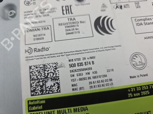 Electronic module SKODA OCTAVIA III Combi (5E5, 5E6) 1.0 TSI | BP31377108M83 