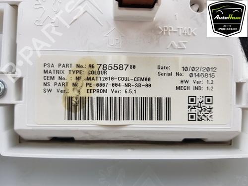 Instrument cluster PEUGEOT 208 I (CA_, CC_) 1.4 VTi | BP13106285C47 