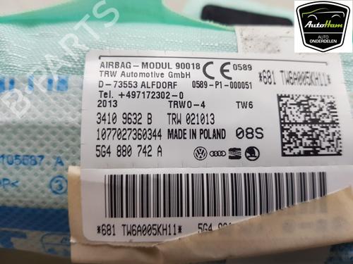 Høyre gardin kollisjonspute VW GOLF VII (5G1, BQ1, BE1, BE2) 1.2 TSI | BP22236864C12 