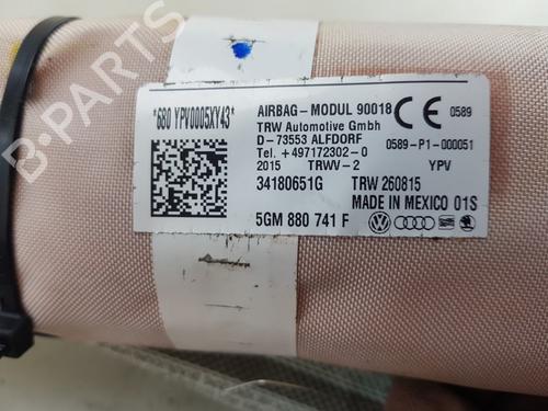 Left curtain airbag VW GOLF VII (5G1, BQ1, BE1, BE2) 1.4 GTE Hybrid | BP29713114C11 