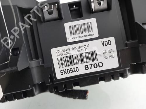 Instrument cluster VW GOLF VI (5K1) 1.4 TSI | BP24943542C47