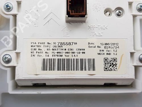 Instrument cluster PEUGEOT 208 I (CA_, CC_) 1.4 HDi | BP12016227C47 