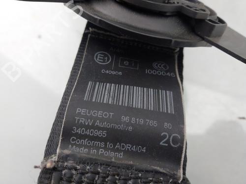 Rear center seatbelt PEUGEOT 5008 (0U_, 0E_) 1.6 16V | BP29352467I27 