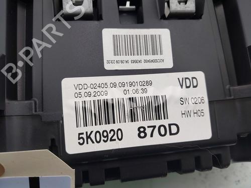 Instrument cluster VW GOLF VI (5K1) 1.4 TSI | BP29025768C47