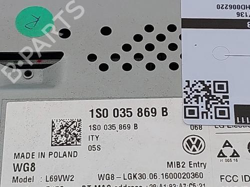 Radio VW UP! (121, 122, BL1, BL2, BL3, 123) 1.0 | BP29609550E6 