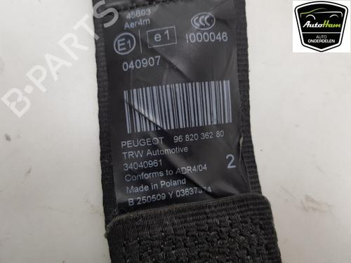 Rear right seatbelt PEUGEOT 3008 I MPV (0U_) 1.6 THP | BP15387166I28 