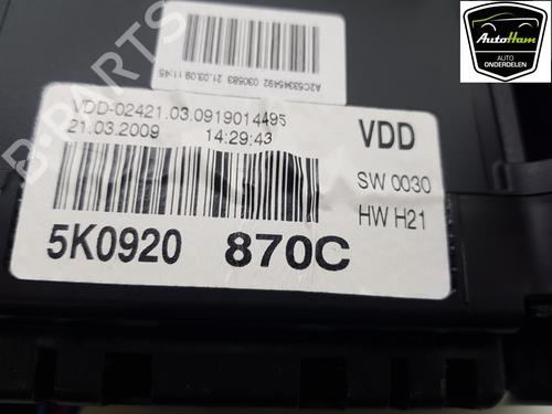 Instrument cluster VW GOLF VI (5K1) 2.0 TDI | BP21171986C47 